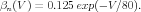 βn(V ) = 0.125 exp(- V ∕80).
